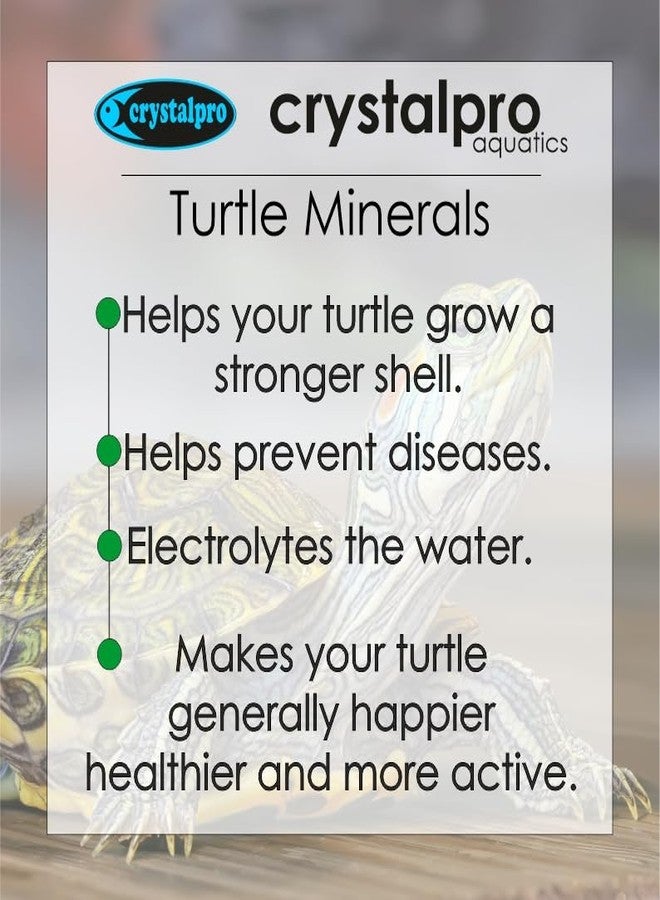Crystalpro Turtle Minerals 4.22 Oz - Helps Grow a Better Shell and Improves General Health - Mineral Additive for Turtles- Aquarium Salt for Freshwater Tanks - Calcium for Turtle - Image 3